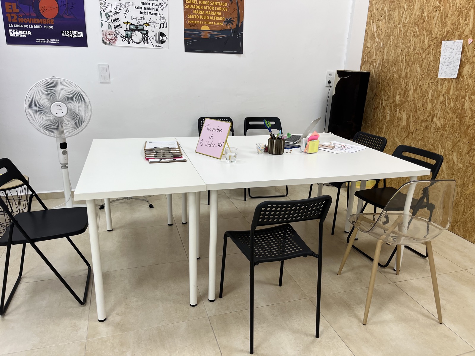 Sala abierta para talleres